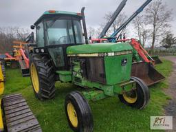 John Deere 2955 tractor with cab, 2 remotes, diesel, 7375 hrs