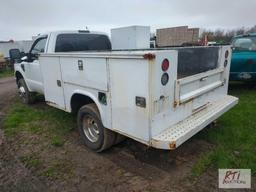 2008 Ford F350 XL regular cab utility body truck, diesel, 4WD, brake controller, A/C, Knapheide