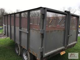 2004 Appalachian tandem axle 14ft high side dump trailer, 6000lb axles, 8ft wide, barn doors, 2