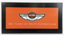 Harley-Davidson 100 Years of Motorcycles Sign
