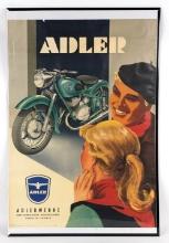 German Adler Motorcycles Framed Poster