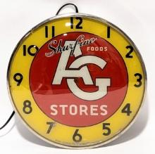 Vintage Shurfine Foods Advertising Pam Clock
