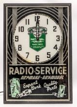 Vintage National Union Radio Tubes Adv. Clock