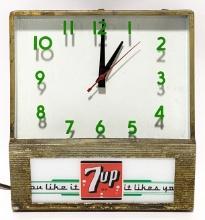 Vintage 7up Soda Advertising Price Brothers Clock