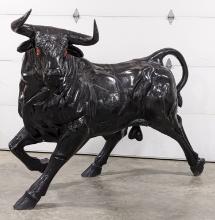Large Fighting Bull Life Size Statue