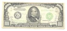 1934 A $1000 U.S. Federal Reserve Note