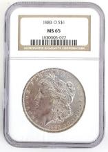 1883-O U.S. Morgan Silver Dollar NGC MS 65