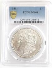 1891 U.S. Morgan Silver Dollar PCGS MS 64