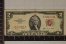 1953-B US RED SEAL $2 BILL