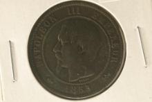 1855-B FRANCE 10 CENTIMES