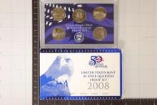 2008 US 50 STATE QUARTERS PROOF SET WITH BOX