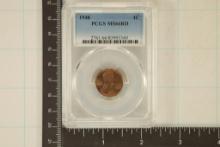 1948 LINCOLN WHEAT CENT PCGS MS6RD