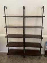 PAIR OF WALL ATTACHED SHELVES