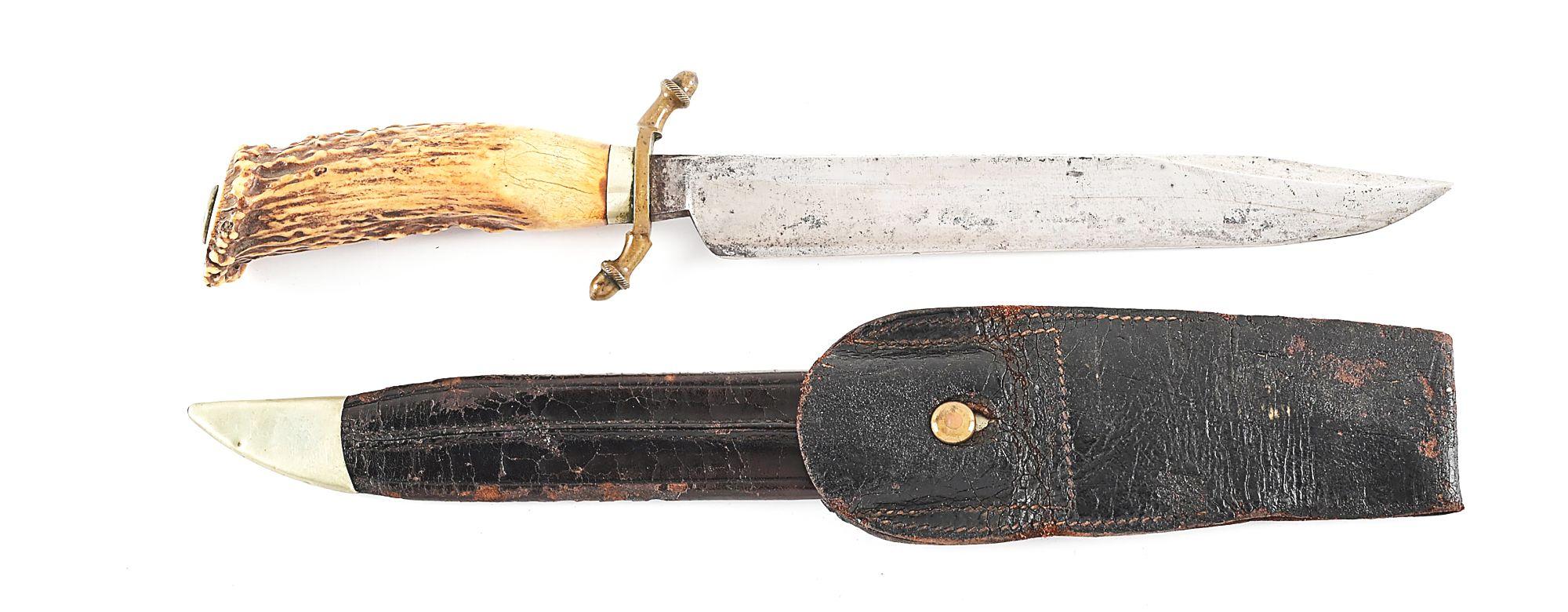 BOWIE KNIFE BY M.L. BRADFORD & CO, BOSTON.