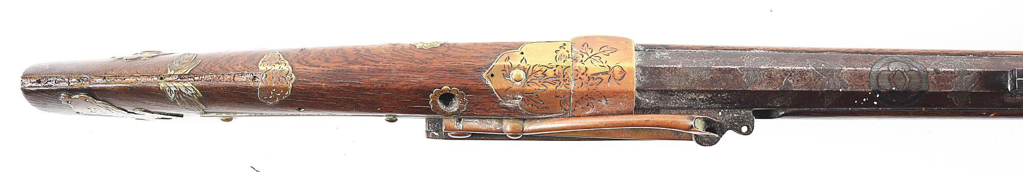 (A) JAPANESE TANEGASHIMA MATCHLOCK RIFLE.