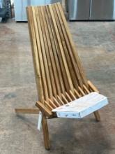 (3) 2 Melino Wooden Folding Chair & 1 Table