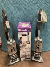 Lot of (3) Shark Upright Vacuums*TURNS O*