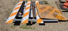 2 - Road Construction signs & barricade sign