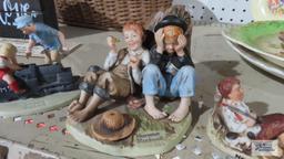 Three Norman Rockwell figurines