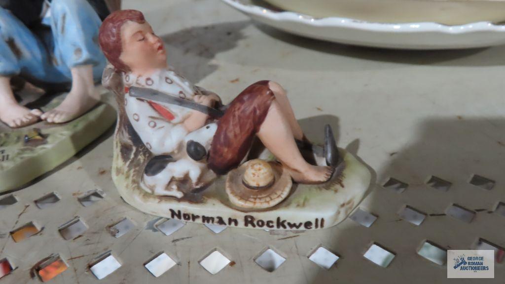 Three Norman Rockwell figurines