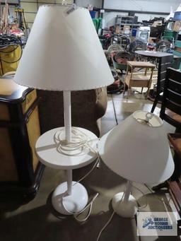 Floor lamp table and table lamp