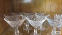Nine Waterford stemware glasses