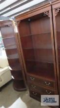 Drexel lighted shelving and storage cabinet