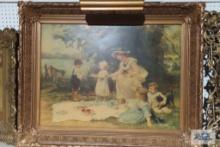 Frederick Morgan, Charity print with lighted frame. Frame measures 45 in. by 36 in.