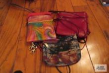 Stone Mountain red purse and other small bags