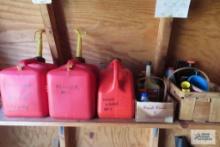 Gas cans and oils