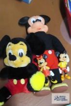 Mickey Mouse figurines and plush