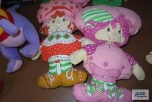Strawberry Shortcake pillows and dragon named figment