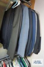 men's suit coats and pants. check pictures for sizes