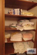 Lot of towels and etc in closet