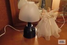 Battery powered lantern and lighted angel