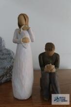 Willow Tree, angel of mine and new dad figurines
