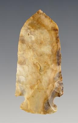 Well colored 2 1/16" Archaic Pentagonal found in Ohio. Made from Flint Ridge Flint.