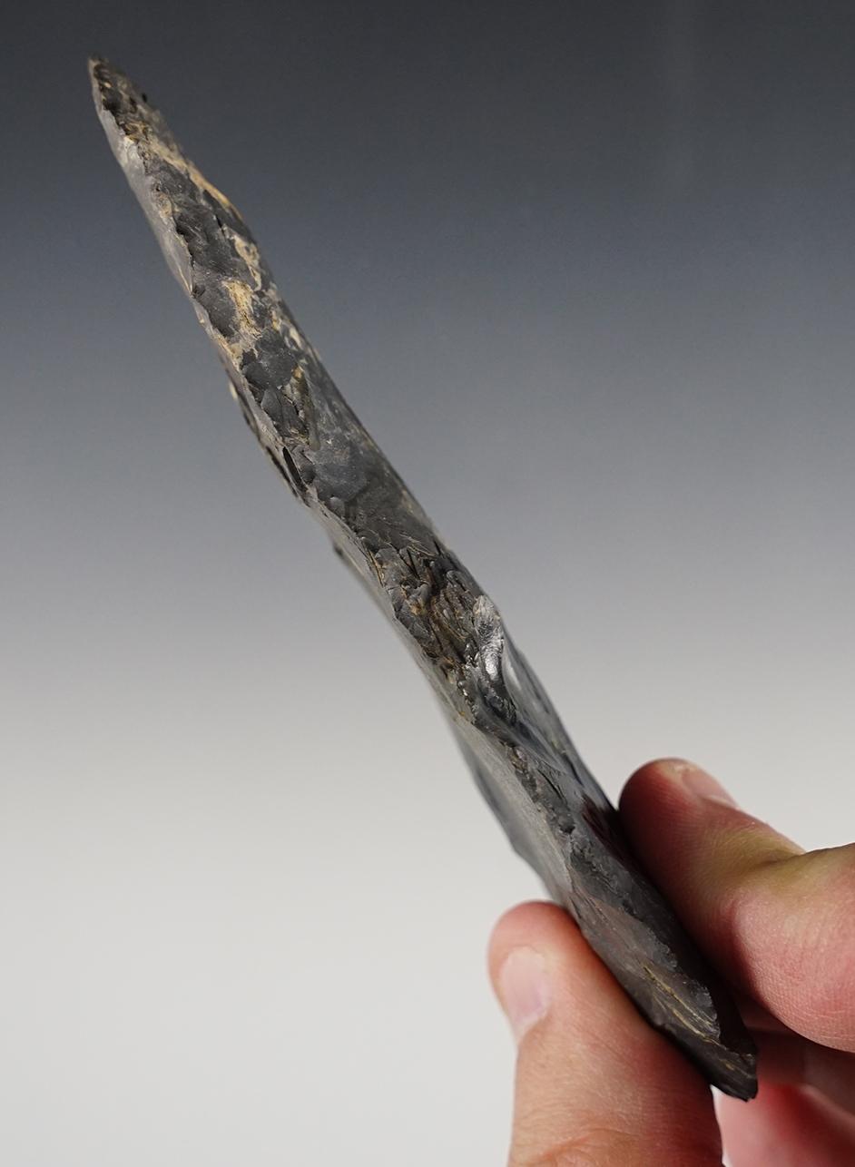 Nice 4 7/8" Blade found in Knox Co., Ohio. Made from Coshocton Flint. Ex. Champion, Hothem.