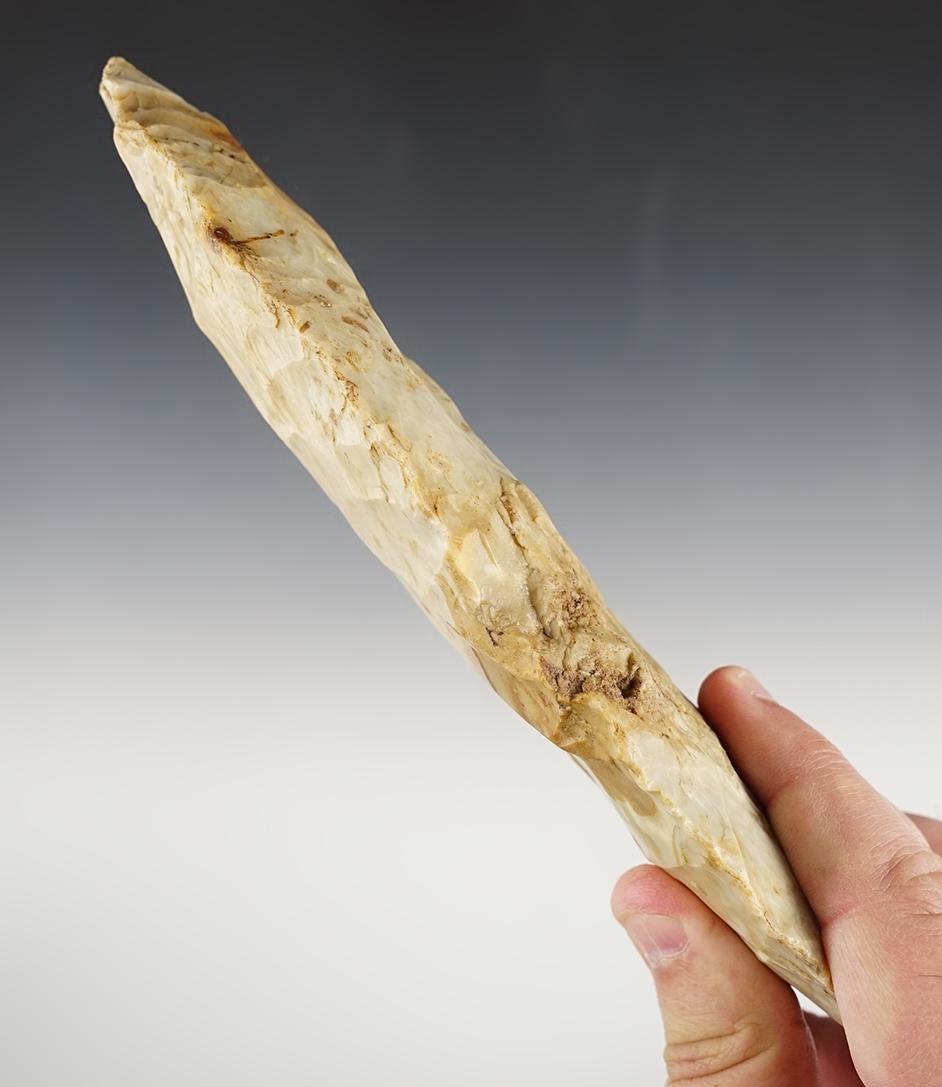 Large 7 3/4" Flint Blade found by Dennis Morris near Kentucky Lake Dam on 6-6-1989.