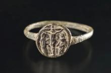 Excellent quality on this 13/16" Crucifix Jesuit Ring - White Springs Site in Geneva, New York.