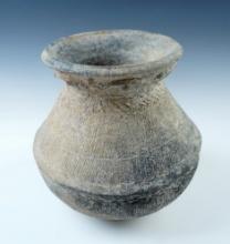 6 1/2" wide x 6 1/2" tall Ban Chang ancient pottery vessel recovered in Thailand.