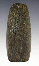 Nice 3 5/8" Hardstone Pendant found in Preble Co., Ohio. Ex. Lewis Feuling, 1851.