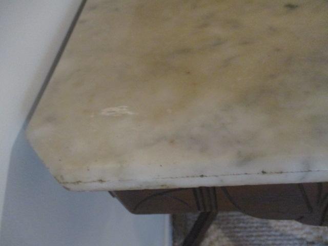 Antique Victorian Eastlake Occasional Table with Marble Top