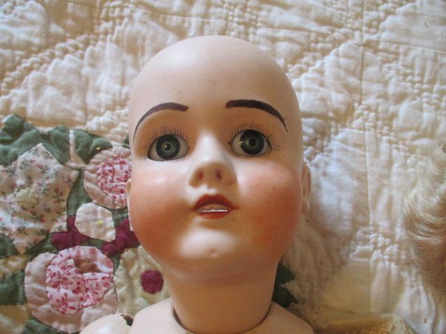 Five Antique German Bisque Dolls-A.M. Foradora