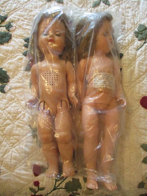 Two Ideal Tiny Kissy Dolls, 1971 Yawning John Doll and Two 1940's Ideal