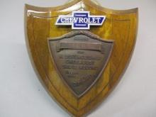 1935 Distinguished  Chevrolet Sales Record Award Plaque