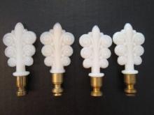 Four Aladdin Alacite Scroll Bouquet Lamp Finials