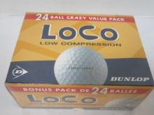 New Old Stock Dunlop LoCo 24 Golf Balls Package