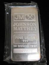 10 Troy Oz. .999 Fine Silver Bar