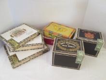 Seven Old Cigar Boxes